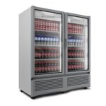 Refrigerador Vertical 2 Puertas Cristal Luz Led 35 Pies (1023618) Imbera VRD35 D