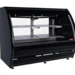 Vitrina Delicatessen Exhibidora Vidrio Curvo 182cm Negro Torrey DRD6-LS-N