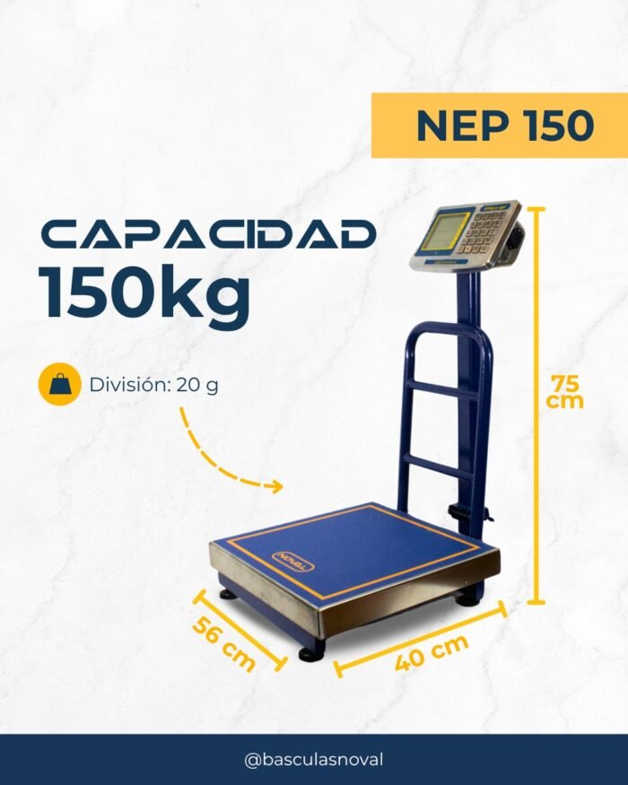 Bascula de plataforma 150 kg Noval NEP-150 - Imagen 2