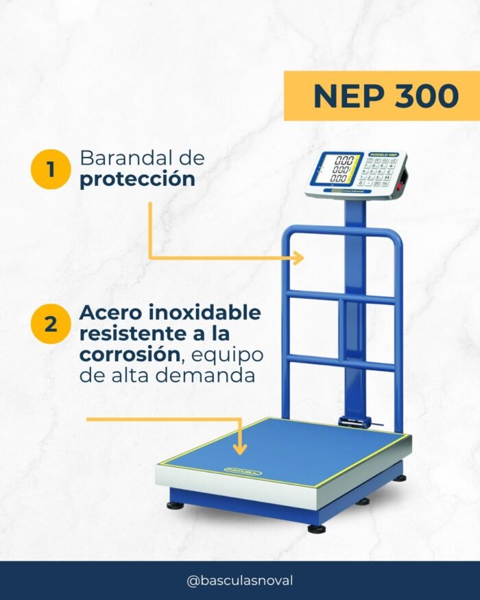 Bascula de plataforma 300 kg Noval NEP-300 - Imagen 4