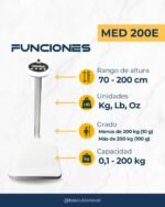 Bascula media 200 kg Noval MED-200E - Imagen 3