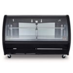 Vitrina Exhibidora Vidrio Curvo Negra 200cm Torrey TEM200N LS