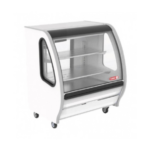 Vitrina Exhibidora Panoramica Vidrio Curvo Blanca 100cm Torrey TEM100B