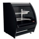 Vitrina Delicatessen Exhibidora Vidrio Curvo 91.5cm Negro Torrey DRD3-LS-N