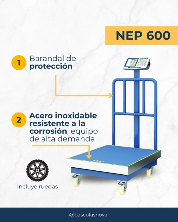 Bascula de plataforma 600 kg Noval NEP-600 - Imagen 2