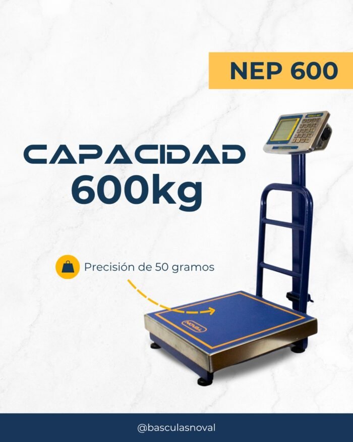 Bascula de plataforma 600 kg Noval NEP-600 - Imagen 3