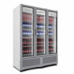 Refrigerador Vertical 3 Puertas Cristal Luz Led 42 Pies (1023825) Imbera G342 3P