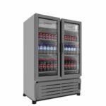Refrigerador Vertical 2 Puertas Cristal Luz Led 19 Pies (1023803) Imbera VR19 D