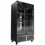 Refrigerador Vertical Cobalt Negro 2 Puertas Cristal Luz Led 26 Pies (1019885) Imbera VR26 D