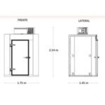 Cuarto Frio Medida Estandar Capacidad Enfriamiento de  -15º a -18 °C 1½HP 220V Torrey CPAQCONG - Imagen 3