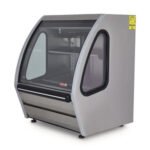 Vitrina Exhibidora Vidrio Curvo 91.5cm Acero Inox Torrey DRD3-AI