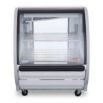 Vitrina Exhibidora Vidrio Curvo Blanca 100cm Torrey TEM100 LS