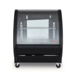 Vitrina Exhibidora Vidrio Curvo Negra 100cm Torrey TEM100N LS