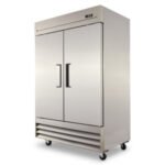 Congelador Vertical 2 Puertas Solida Acero Inox 47 Pies Torrey CVSA-47UI