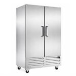 Congelador Vertical Acero Inox 2 Puertas 49 Pies (1028544) Imbera RIB49F-2