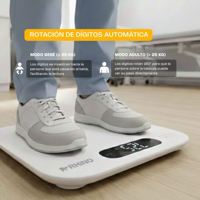 Báscula Para Bebés Y Adultos 180 Kg Rhino BABEPE-180 - Imagen 5