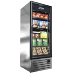 Congelador Vertical Acero Inox 1 Puerta Cristal Luz Led 24 Pies (1019308) Imbera VFS24 C