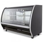Vitrina Cremera Negra Luz Led 18 Pies con Parrillas (1029797) Imbera PHS18-F2