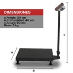 Báscula Plataforma Plegable 200 Kg Rhino BAPLE-200 - Imagen 2