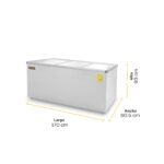 Congelador Tapa Cristal Plano 12 ft³ Rhino CONGECRI-12P - Imagen 2