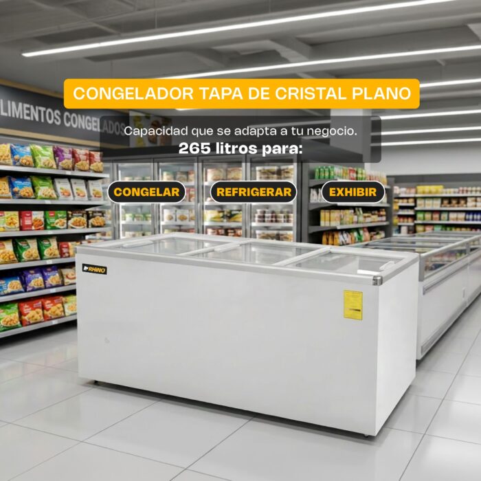 Congelador Tapa Cristal Plano 12 ft³ Rhino CONGECRI-12P - Imagen 4