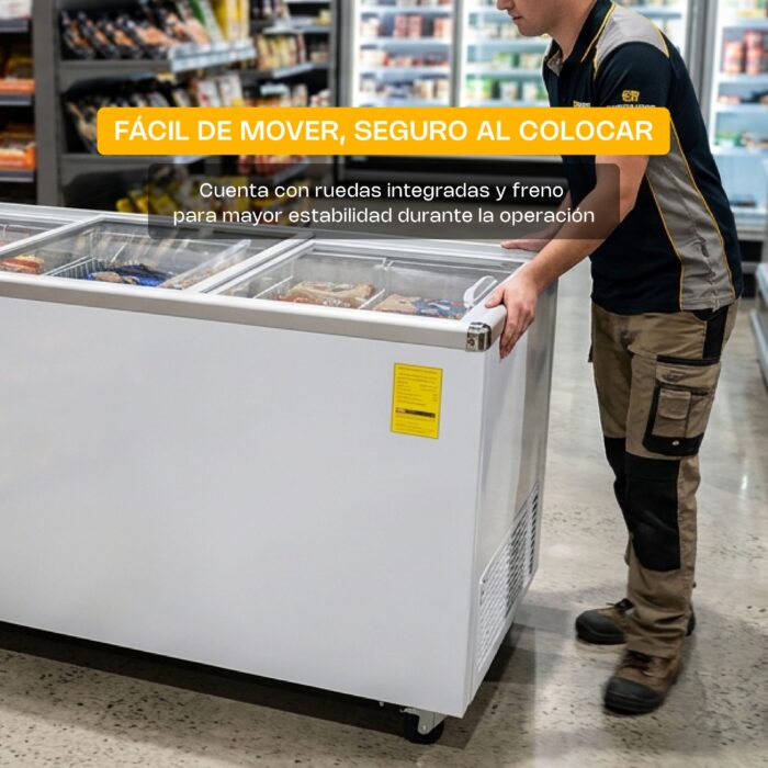 Congelador Tapa Cristal Plano 12 ft³ Rhino CONGECRI-12P - Imagen 5