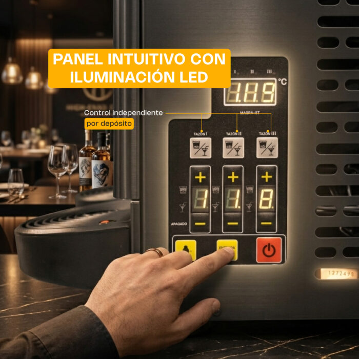 Máquina Granizadora 36 L 3 Tanques Rhino MAGRA-3T - Imagen 3