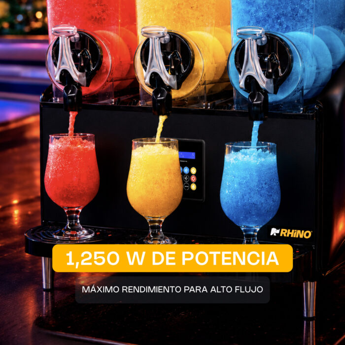 Máquina Granizadora Premium 36 L 3 Tanques Rhino MAGRA-3TX - Imagen 3
