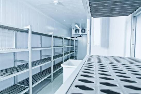 Cámara fría comercial para almacenamiento de alimentos